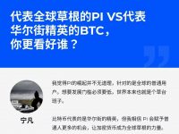 代表全球草根的Pi VS 代表华尔街精英的BTC,你更看好谁?